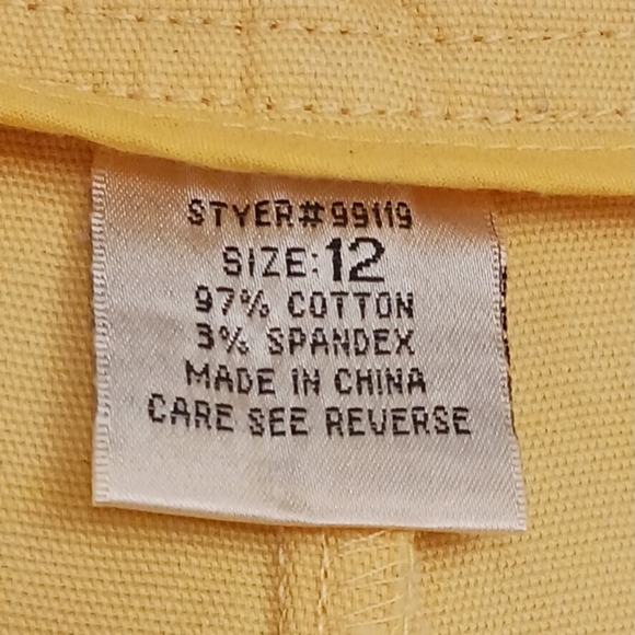 Aldo Trevi Women's Yellow Skirt Skort Sz 12 - Picture 6 of 9